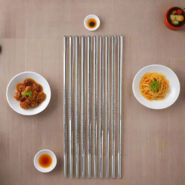 Daiso Korea Korean Stainless Steel Chopsticks (5 Pairs)